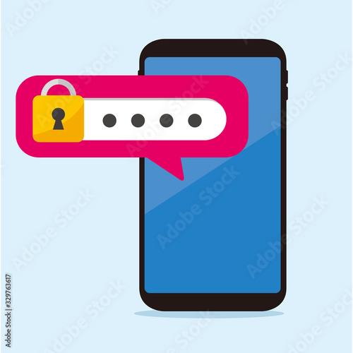 secure flat icon illustration vector 