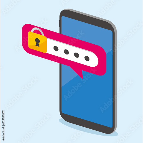 secure flat icon illustration vector 
