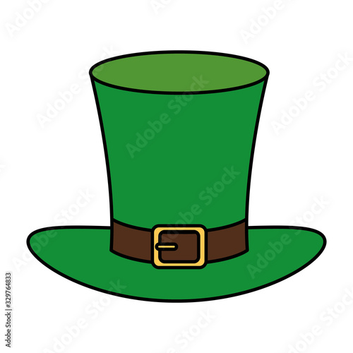 top hat leprechaun isolated icon vector illustration designicon