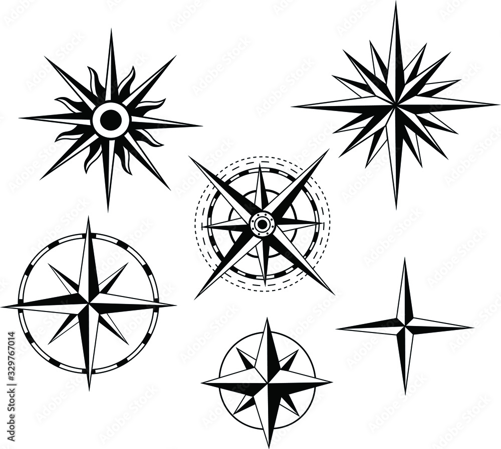 winds rose , sea vector design elements on white background. Concept for logo, icon, print winds rose , sea vector design elements on white background. Concept for logo, icon, print