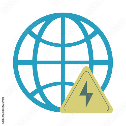 energy triangle label caution with sphere