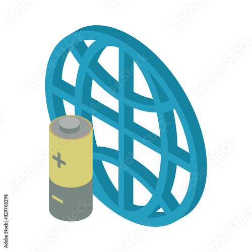 battery power level isolated icon