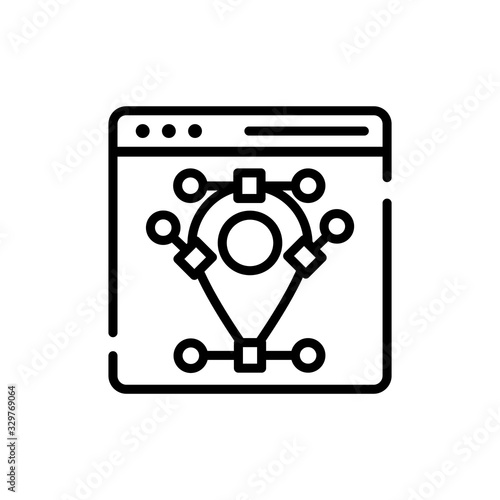 Nodes icon Vector illustration Line Design and Development style icon 