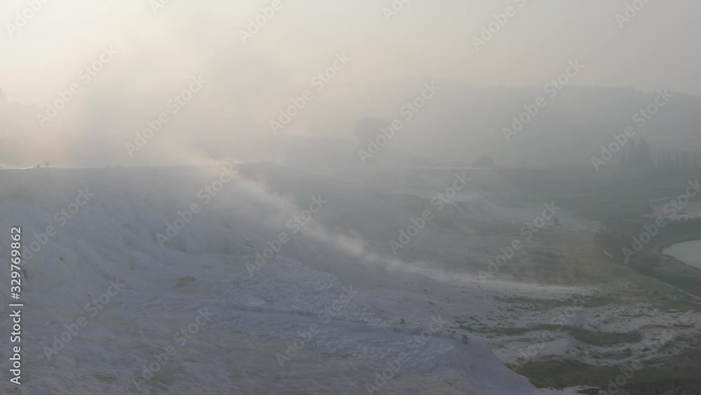 pamukkale sunrise landscape in turekey pamukkale sunrise landscape in turekey
