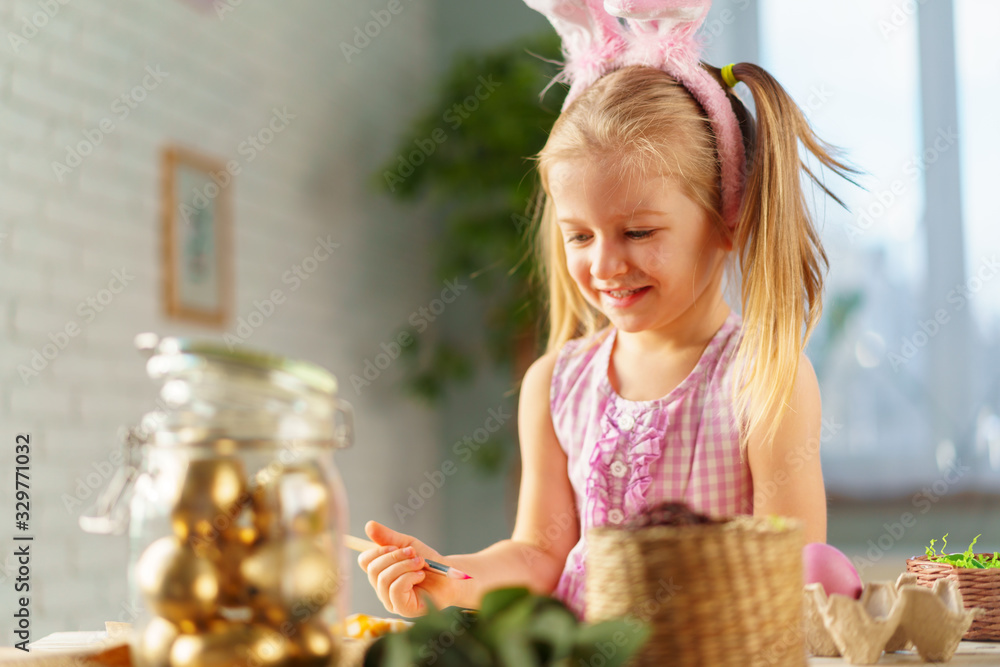 Portrait of a cute toddler girl with bunny ears Portrait of a cute toddler girl with bunny ears