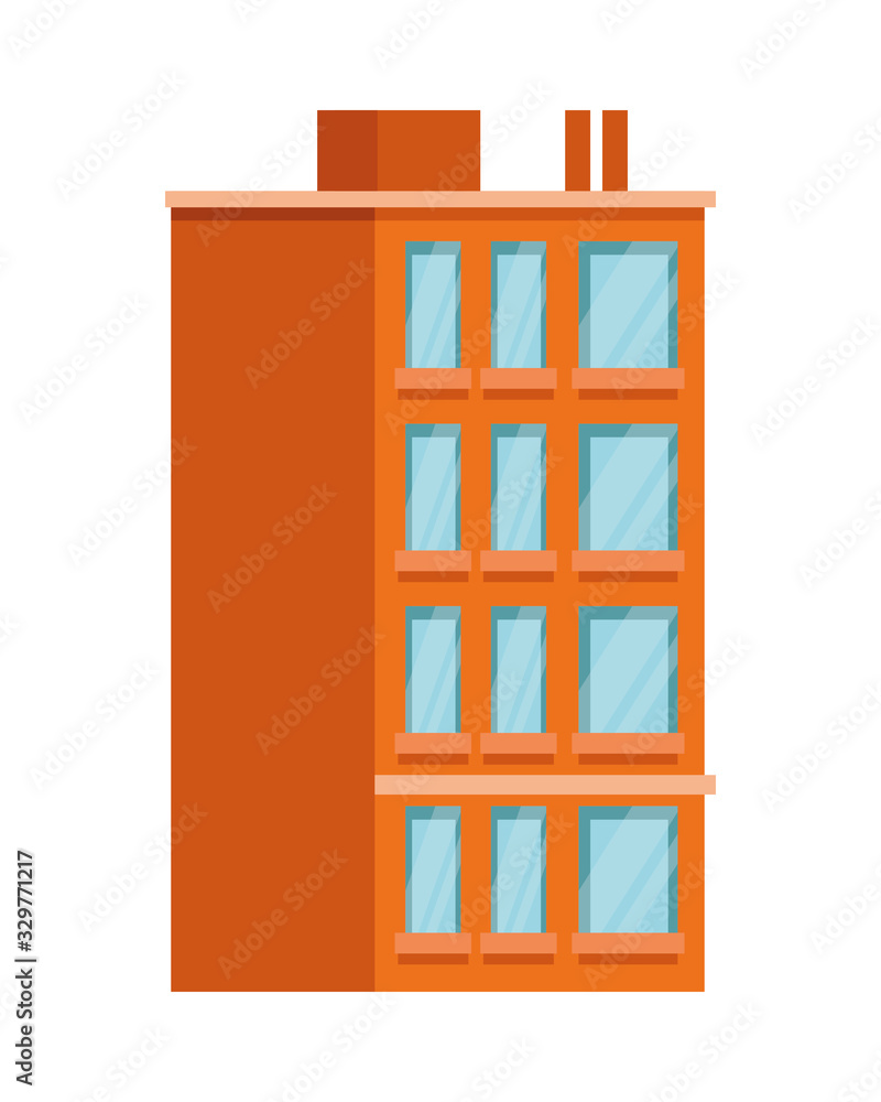 building with windows isolated icon building with windows isolated icon