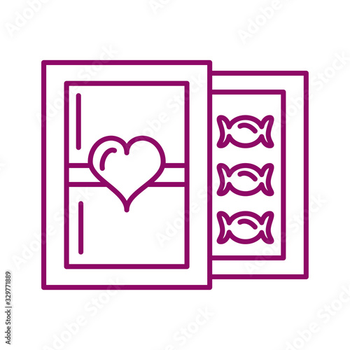 box of chocolate, line style icon