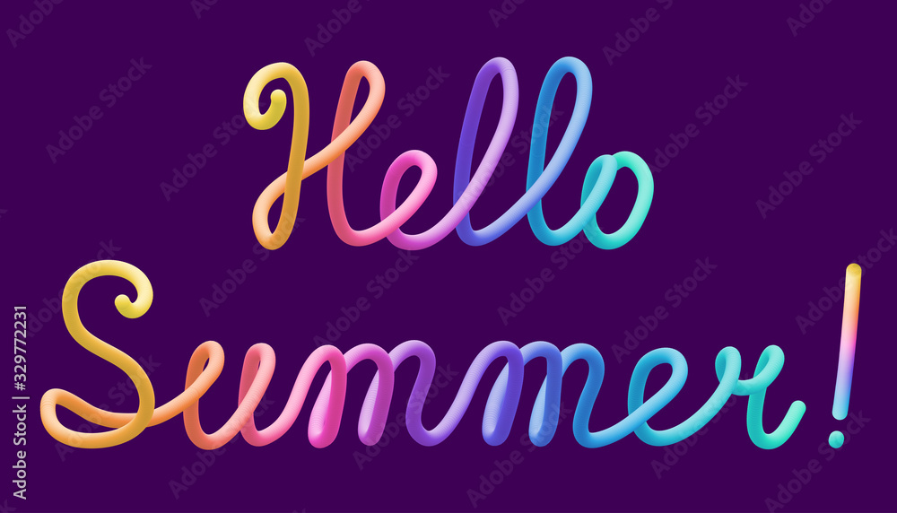 Colorful inscription 'Hello Summer' Colorful inscription 'Hello Summer'