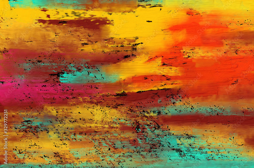 Abstract colorful painting background.