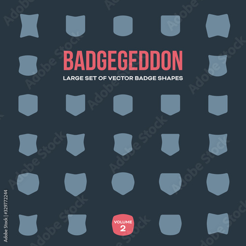 Set of vintage vector badge shapes, vol. 2