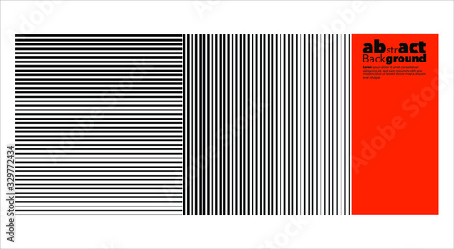 Abstract geometric on line shapes composition background. Design highlights the balance of clarity and disorder with bright orange square amid a flurry of graphics.