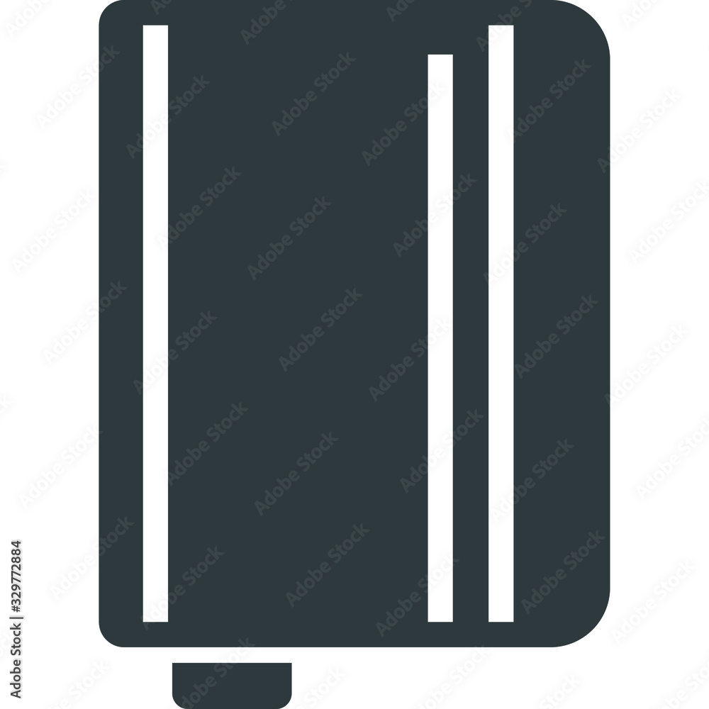 Office notebook black icon on white background