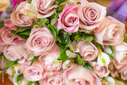 bouquet of pink roses