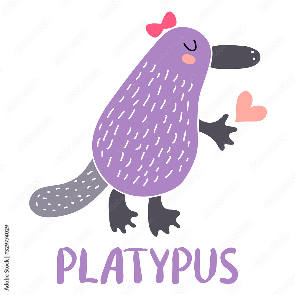 Cute cartoon platypus Cute cartoon platypus