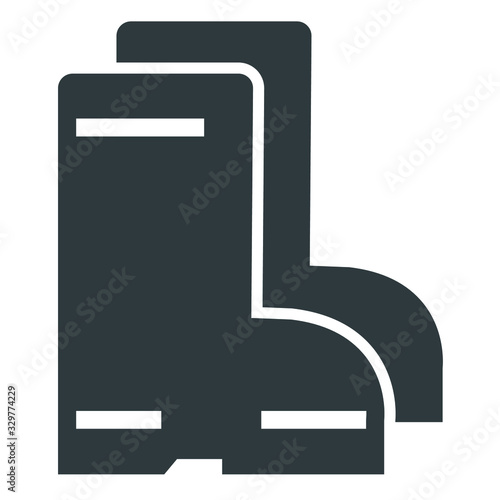 Autumn boot black icon on white background