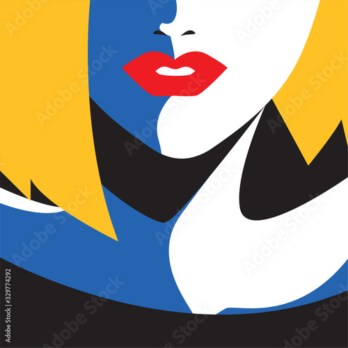 portrait of abstract young woman
