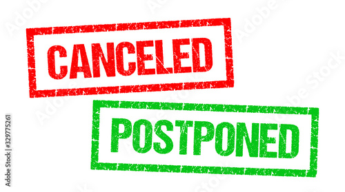 Canceled / Postponed (American  spelling)