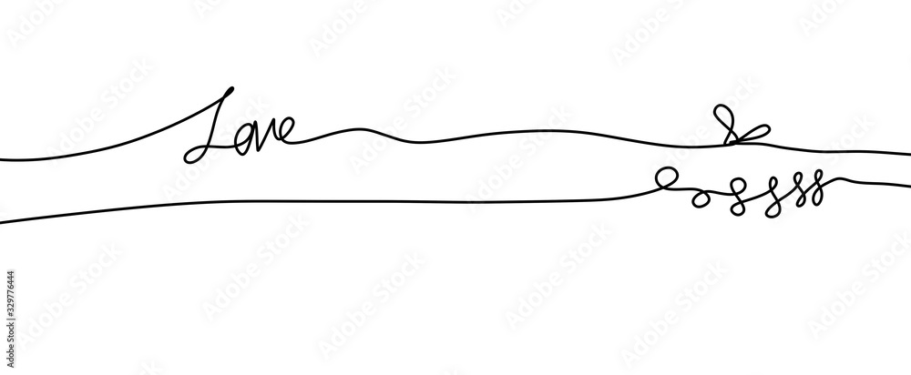 Heart. Abstract love symbol. Continuous line art drawing illustration. Valentines day background banner. Heart. Abstract love symbol. Continuous line art drawing illustration. Valentines day background banner.