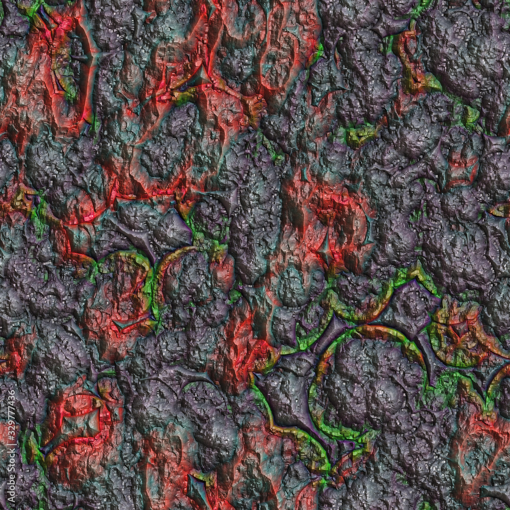 3d effect - abstract seamless stone surface pattern 