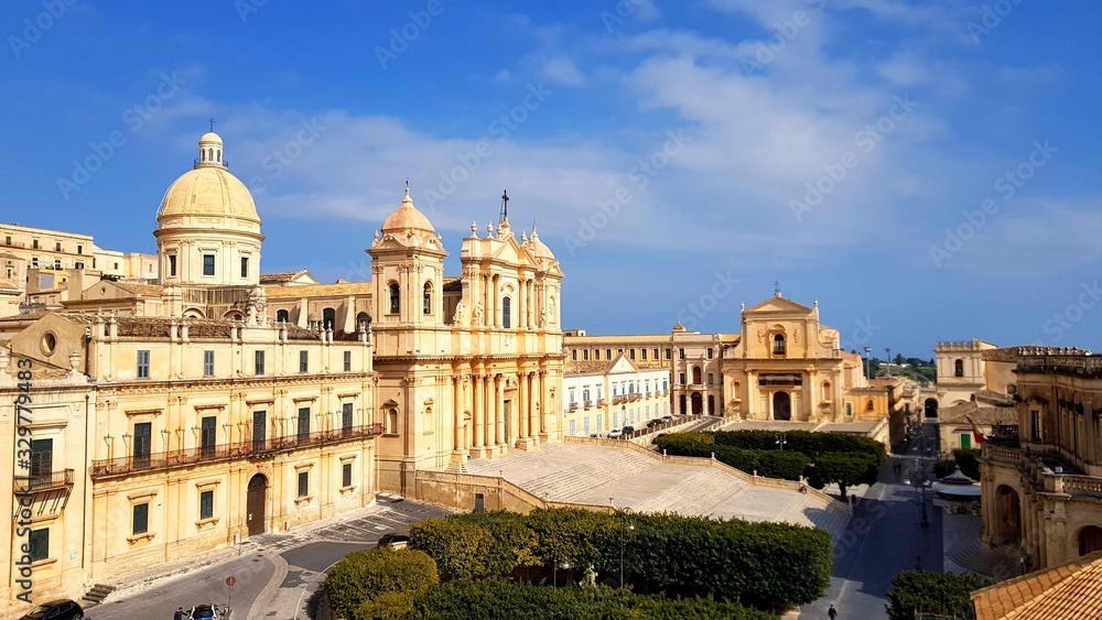 Cathedral and central square of Noto Sicily