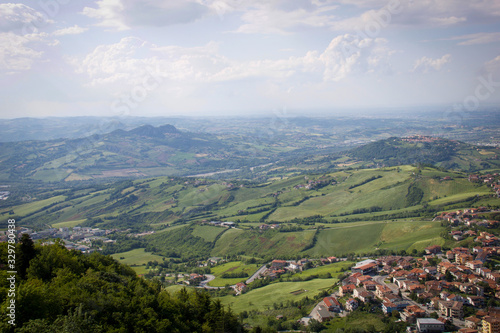  panorama from monte titano in republic of san marino