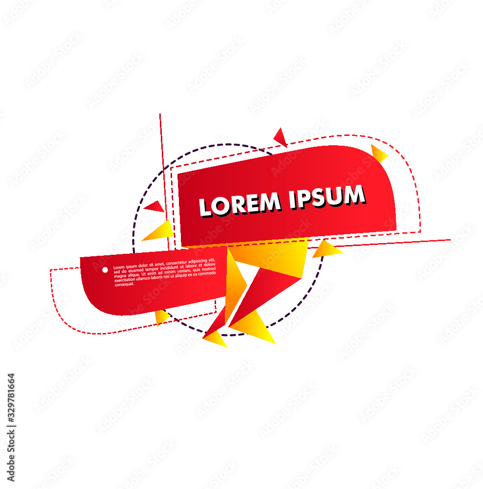 collection Flat promotion ribbon banner, scroll, price tag, sticker ...