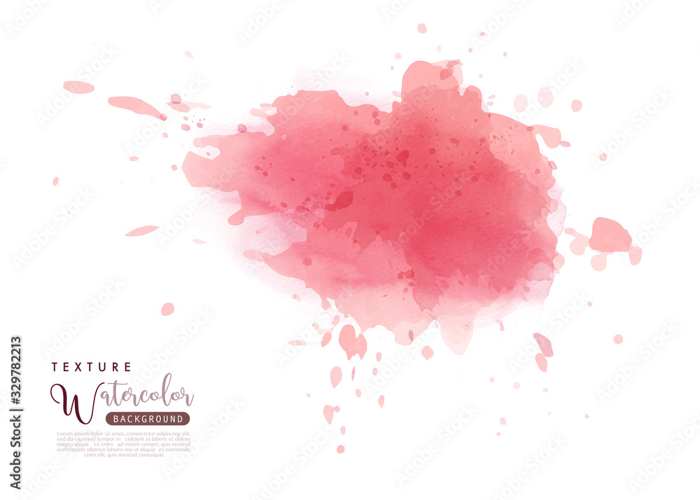 Abstract isolated bright watercolor stain