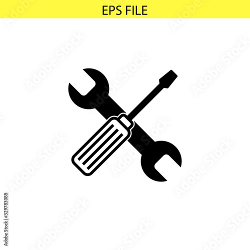 Technical tools icon. EPS vector file