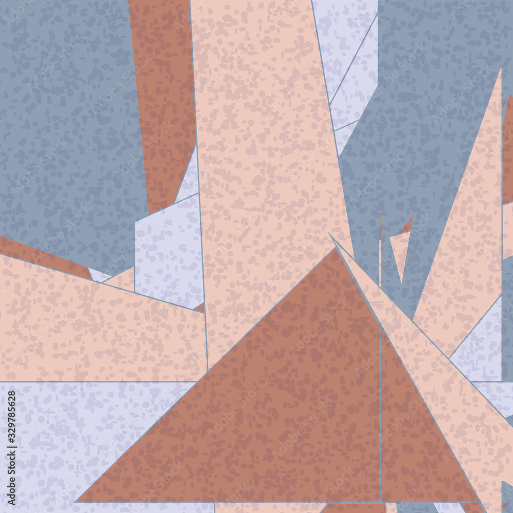 Fototapeta premium Abstract Random Color Poligones Generative Art background illustration