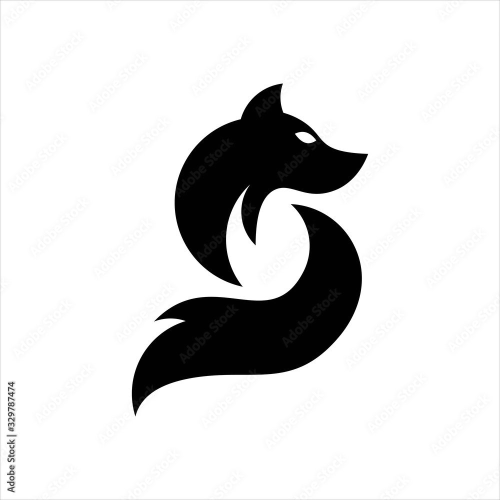 Naklejka premium Wolf vector logo graphic modern abstract