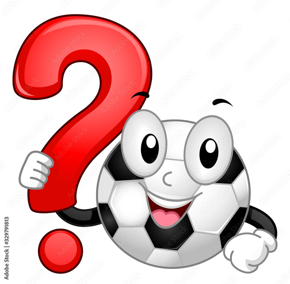 Mascot Soccer Ball Game Question Mark Illustration Mascot Soccer Ball Game Question Mark Illustration