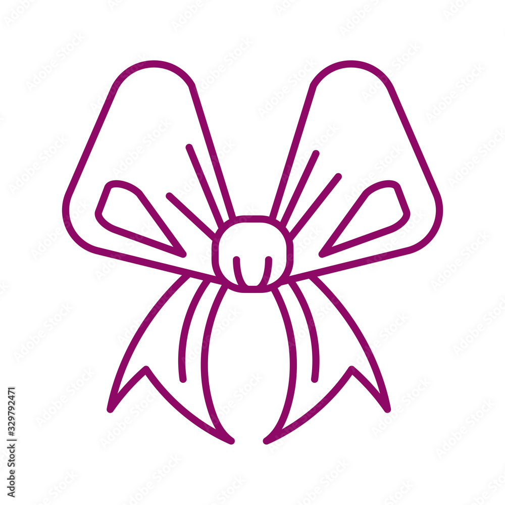 cute ribbon bow, line style icon cute ribbon bow, line style icon