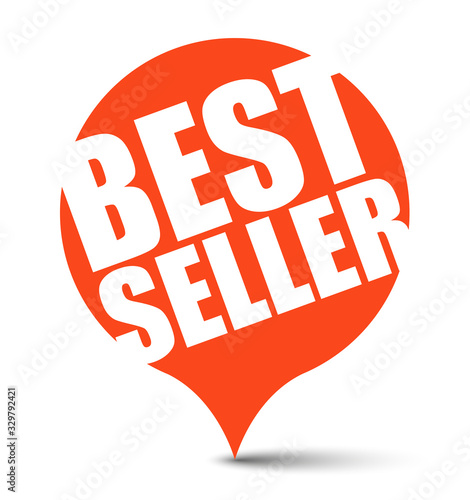 red vector banner best seller