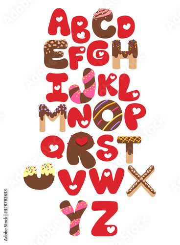 Valentines Letters Alphabet...