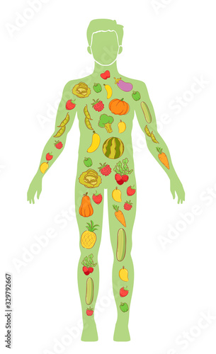 Body Man Healthy Diet Fruit...