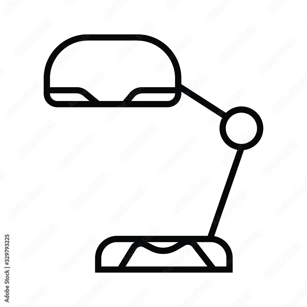 Simple desk lamp line icon. Simple desk lamp line icon.