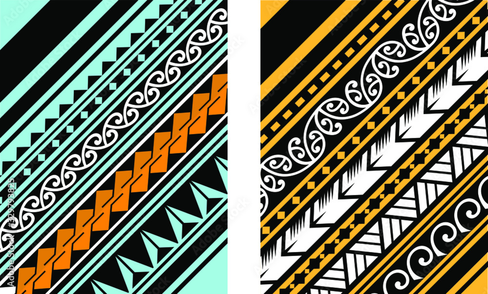 Polynesian background vector, Samoan wallpaper Stock-Vektorgrafik