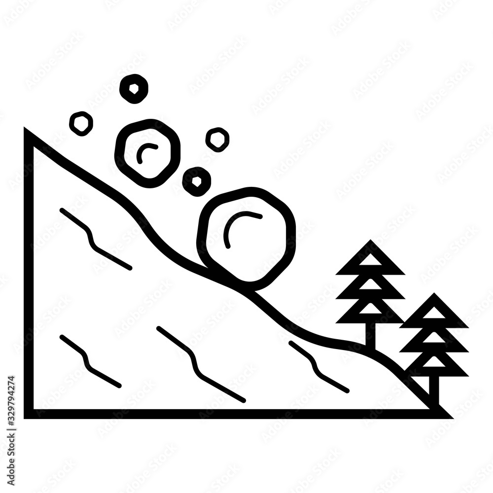 avalanche icon on white background. Modern icons vector illustration ...