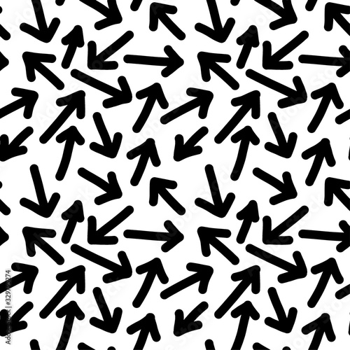 Seamless pattern doodle Arrows  random. Abstract  backdrop backdrop. Vector decorative geometric pattern. EPS10