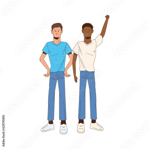 interracial men avatars characters icons