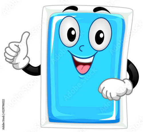 Mascot Gel Ice Pack Illustration