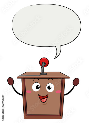 Mascot Speech Lectern Speec...