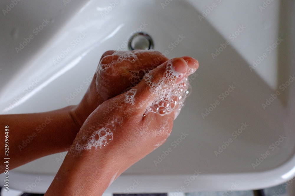 Fototapeta premium Clean hands are a great hygiene practice