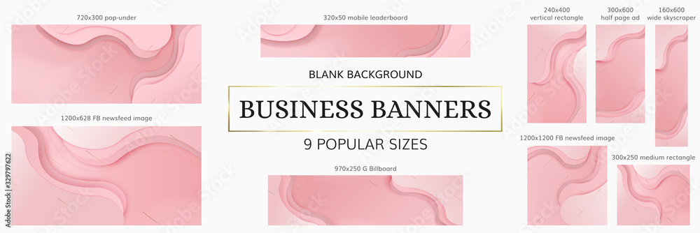 Web Banners Bundle. 9 popular sizes Web Banners Bundle. 9 popular sizes