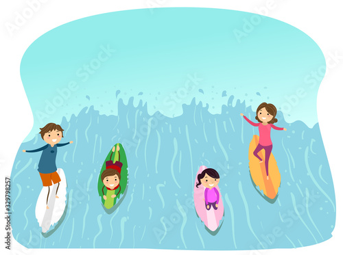 Stickman Family Man Made Su...