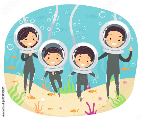 Stickman Family Underwater ...