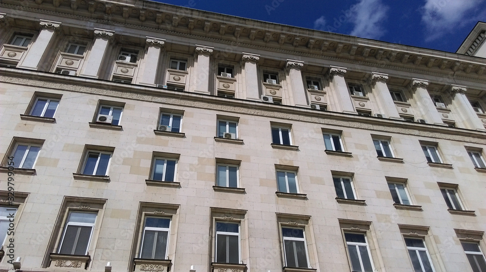 View of a european building in Sofia, Bulgaria