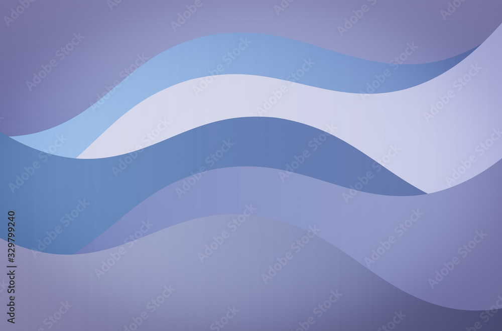 Fototapeta premium Abstract color wavy illustration. Curve lines.