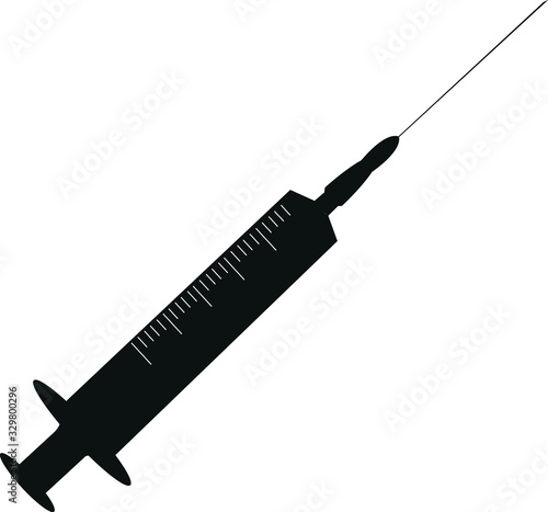 syringe on white background