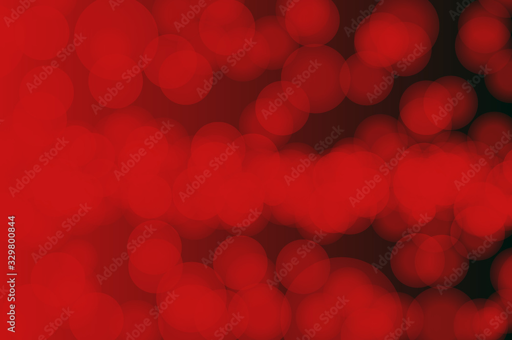 Red bokeh on a dark background